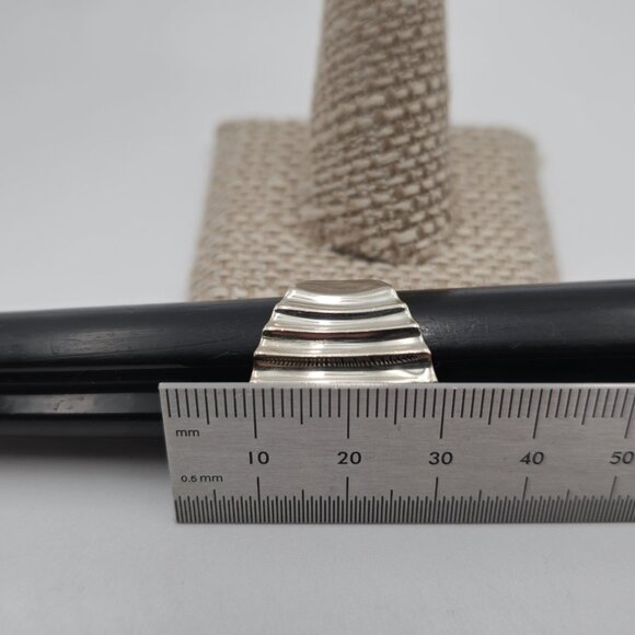 Size 7 Sterling Silver Solid Thick Quality Wide Band Ring A2753 - Picture 7 of 8